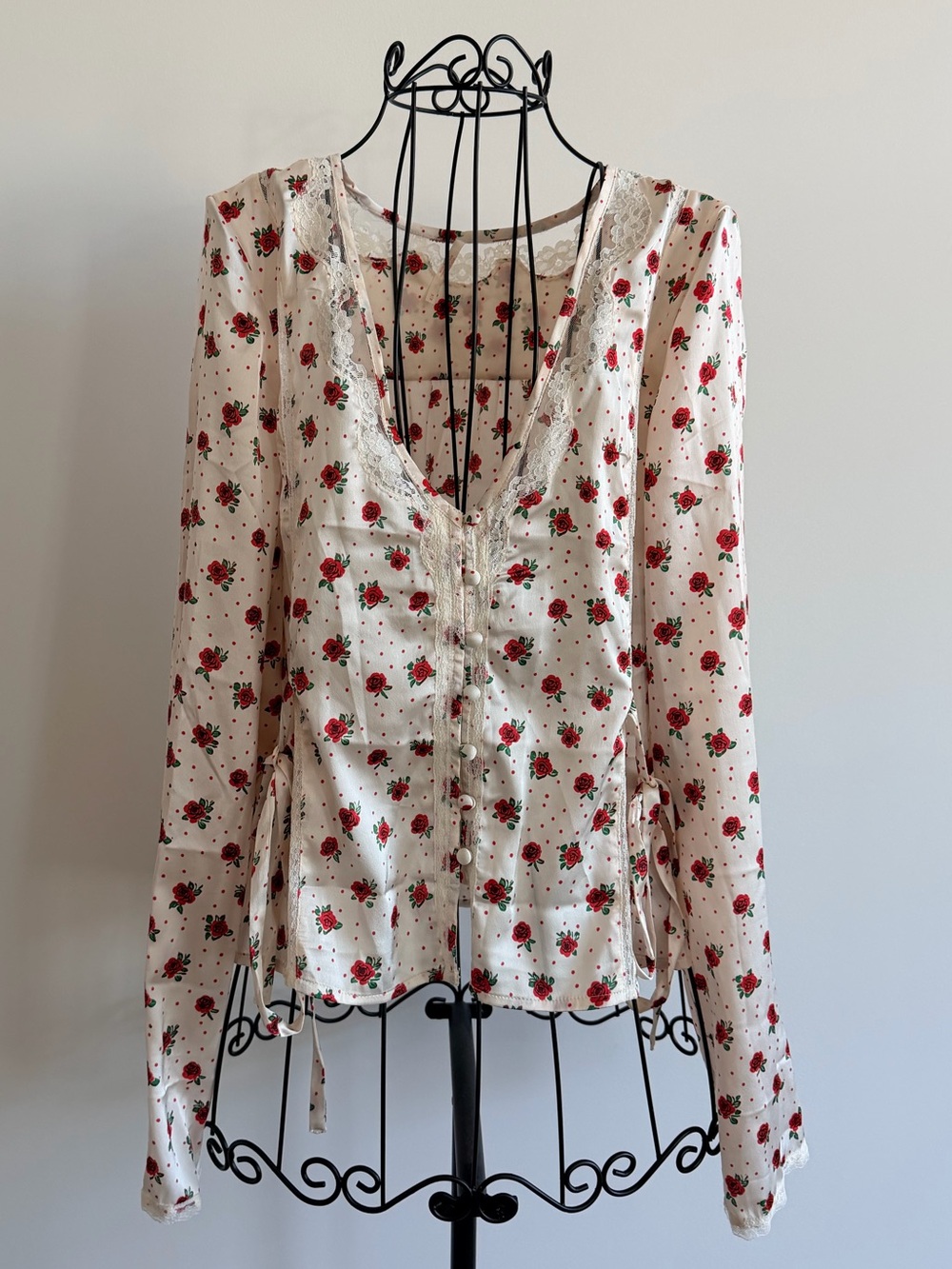 Free People Printed Blouse